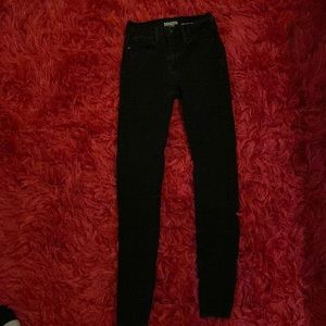 Black denim jeggings